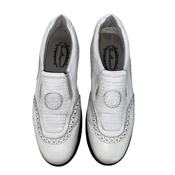 white Sandbaggers women's leather golf shoes Size 9.5 - Picture 1 of 10